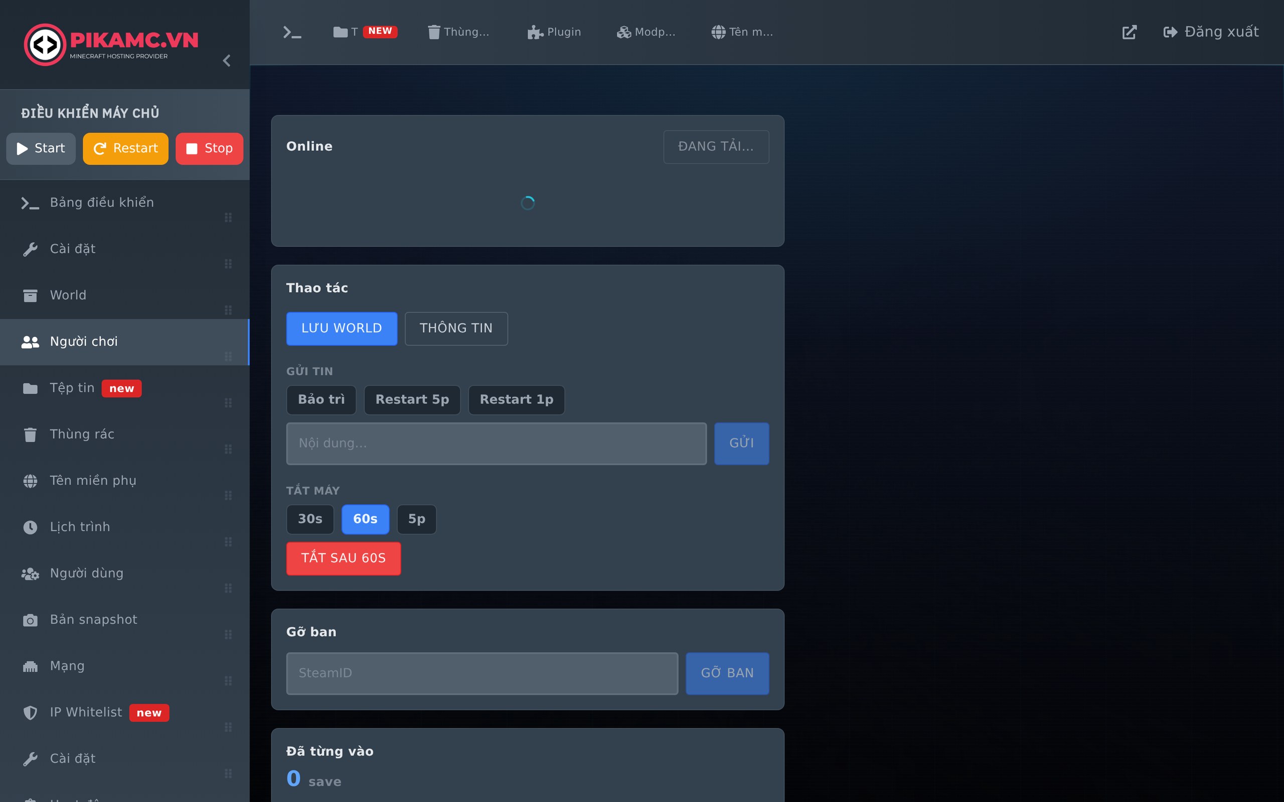 Quản trị online