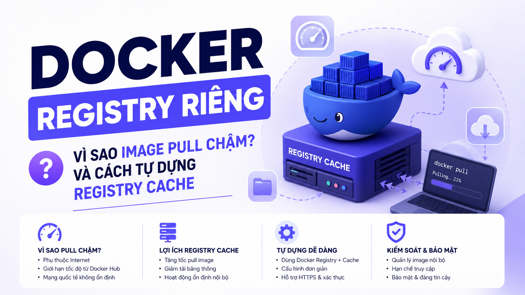 Docker registry riêng: vì sao image pull chậm và cách tự dựng registry cache
