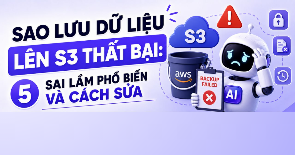 Sao lưu dữ liệu lên S3 thất bại: 5 sai lầm phổ biến và cách sửa