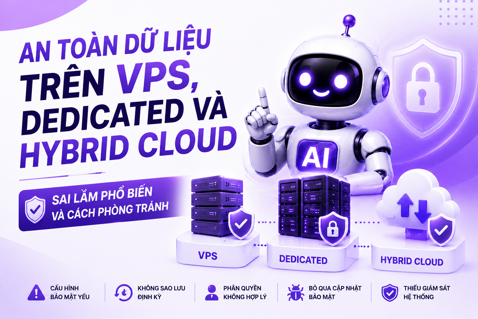 An toàn dữ liệu trên VPS, Dedicated và Hybrid Cloud: Sai lầm phổ biến và cách phòng tránh