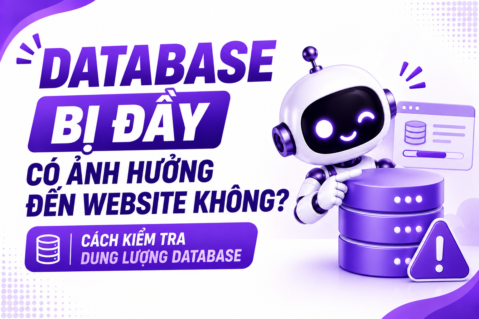 Database bị đầy có ảnh hưởng đến Website không? Cách kiểm tra dung lượng Database